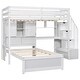 preview thumbnail 12 of 10, Loft Bed with Built-in Desk and Staircase, With Storage Compartments and Shelves