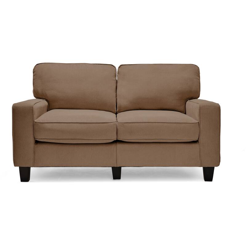 Serta Palisades Upholstered 61" Sofas for Living Room Modern Design Couch, Straight Arms, Tool-Free Assembly