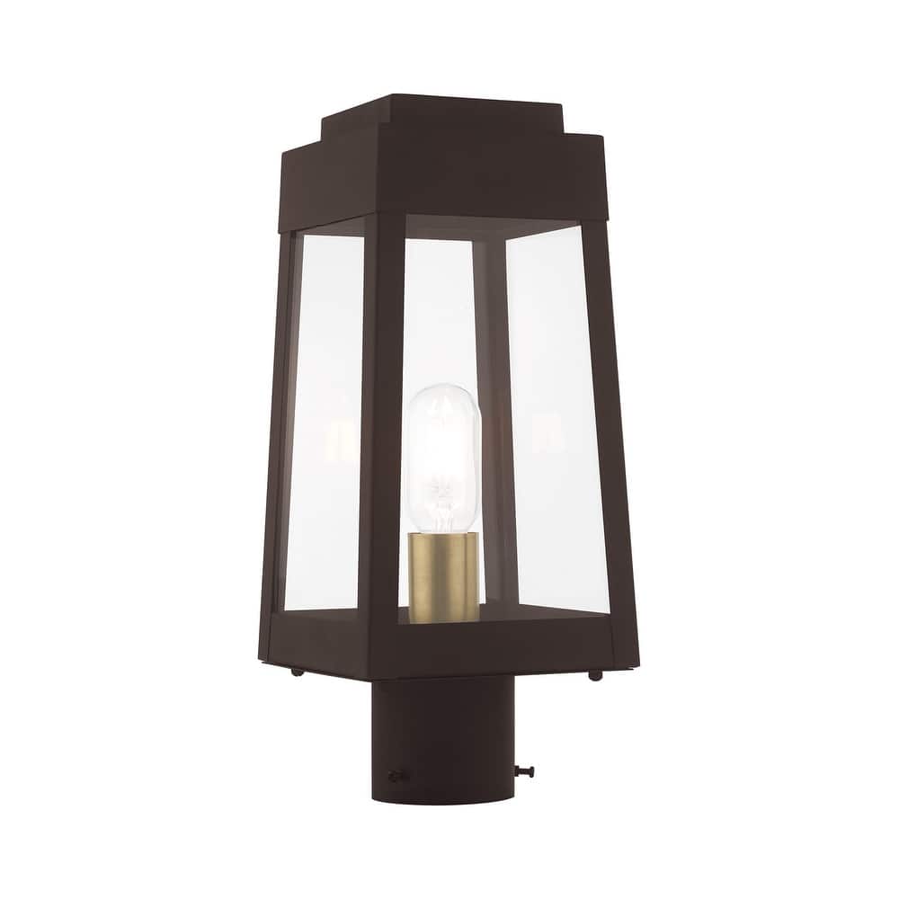 Livex Lighting Oslo Single Light 15" Tall Outdoor Single Head Post
