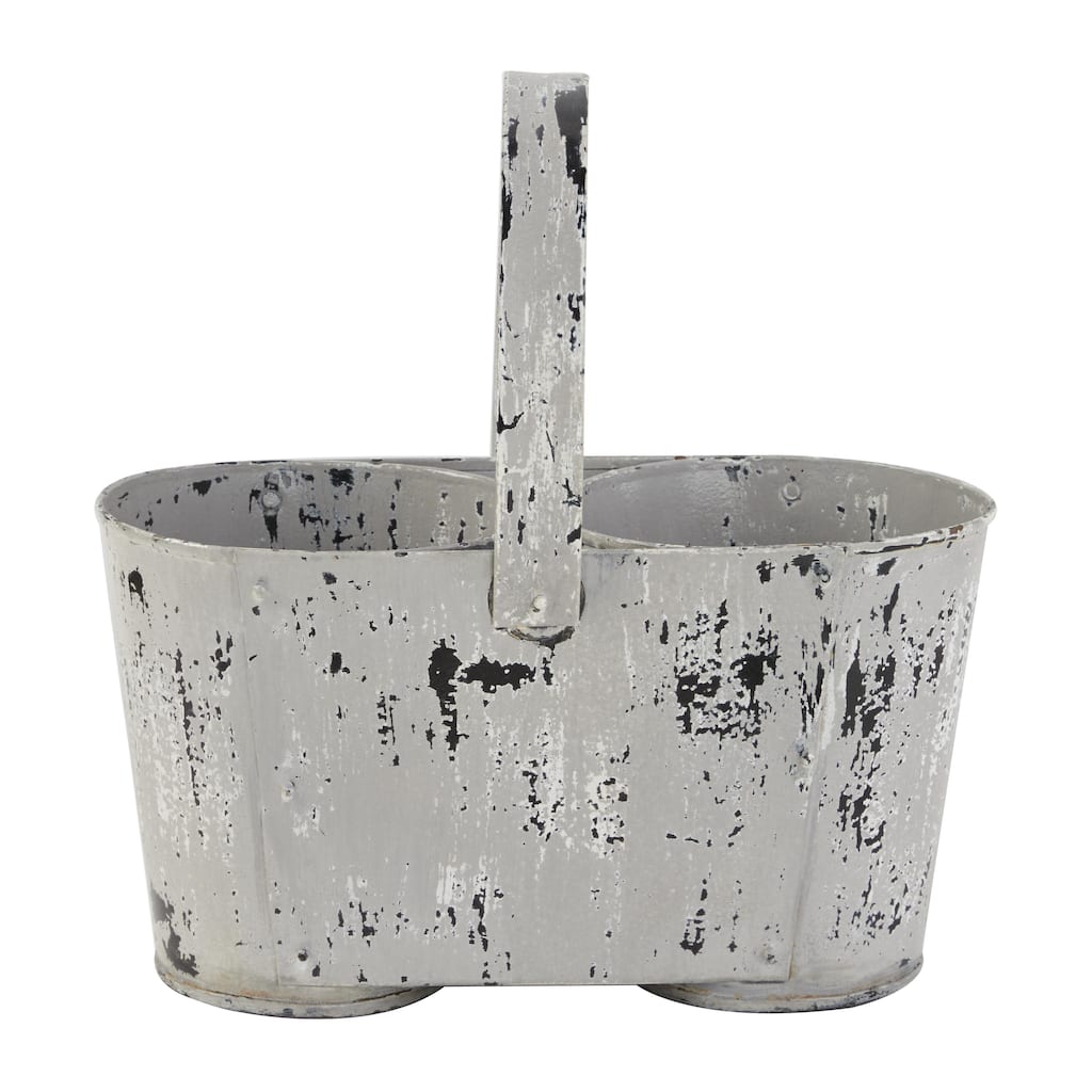 Metal Planter - White - Roche River Decor