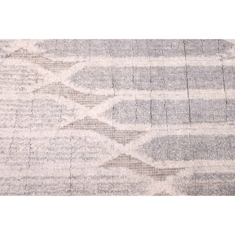 ECARPETGALLERY Hand Loomed Elysian Grey Silk Rug - 6'5 x 9'7