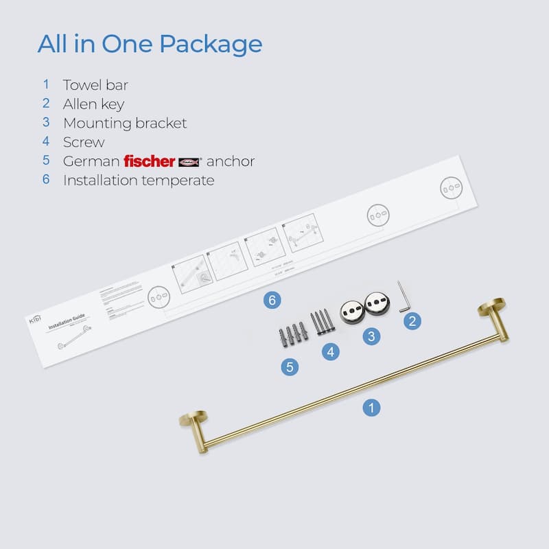 Circular 24 inch Bathroom Towel Bar