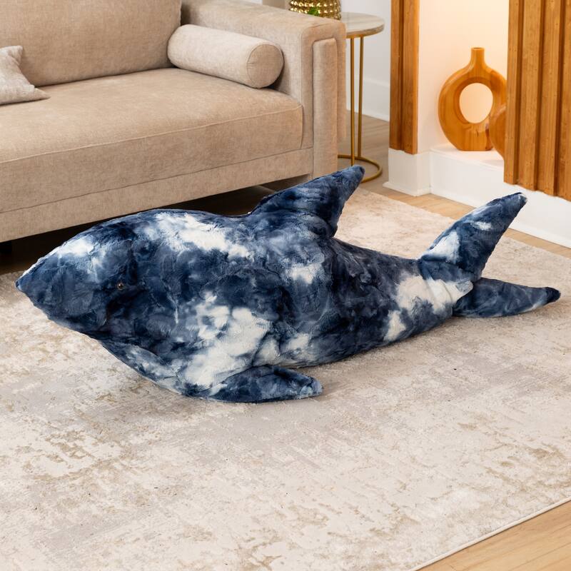 Raven-Symoné Finn the Shark Sea Buddy Large Kids Stuffed Animal Bean Bag and Pouf