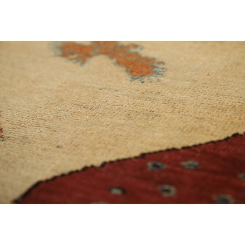 Animals Pictorial Kazak Oriental Foyer Rug Hand-Knotted Wool Carpet - 2'0" x 3'0"