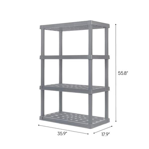 IRIS USA® Plastic Rack Shelf - Elephant Gray