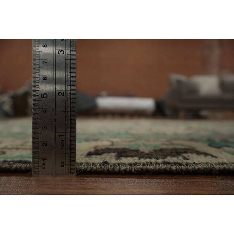 Hand Knotted Oriental 100% Wool Carpet Transitional Floral Brown Anatolian Area Rug - 8' 9'' X 5' 0''