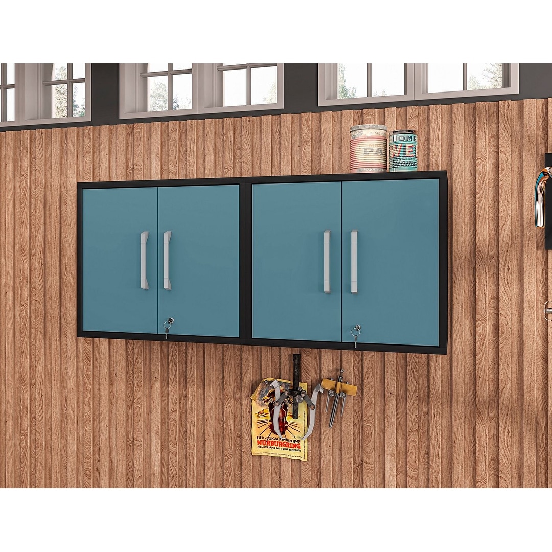 Manhattan Comfort Eiffel 28" Floating Garage Cabinet - Set of 2