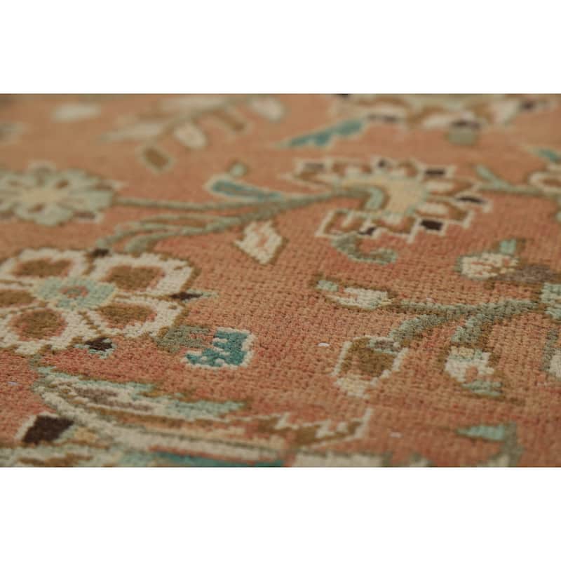 Traditional Kashan Persian Vintage Area Rug Hand-Knotted Wool Carpet - 9'7" x 13'1"