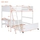 preview thumbnail 15 of 34, Space-Saving Twin Over Full Bunk Bed with Desk and Drawers - Solid Pine, White/Grey