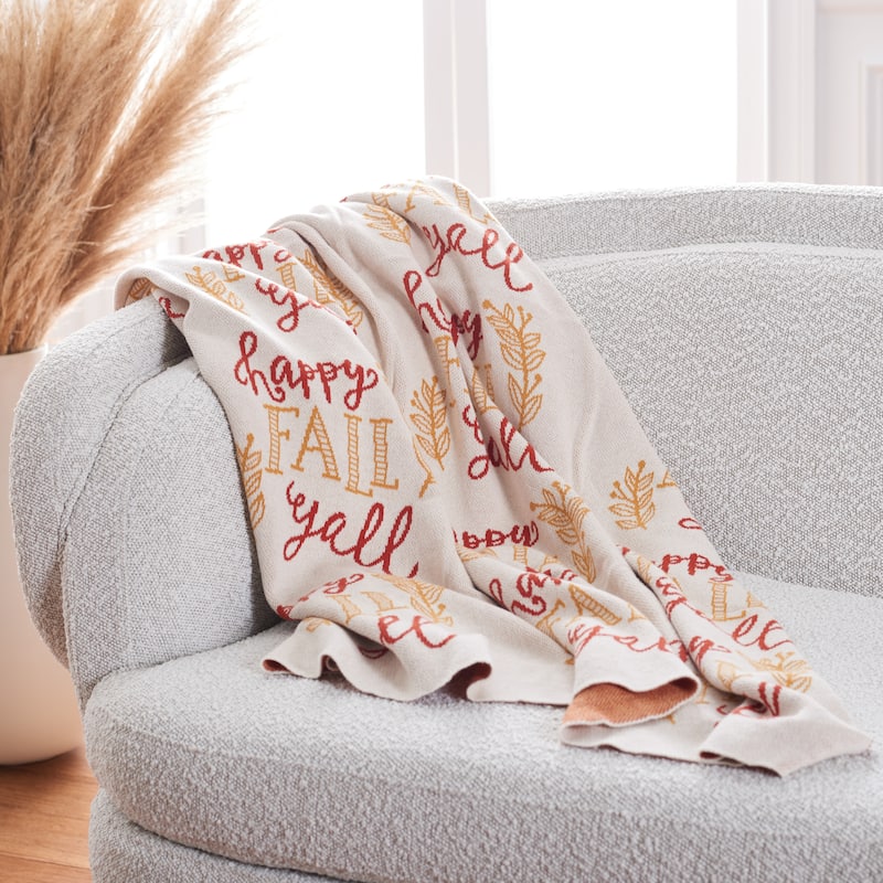 Safavieh 50"x60" Happy Fall Throw