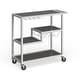 preview thumbnail 9 of 8, SEI Furniture Glenn White Metal Bar Cart