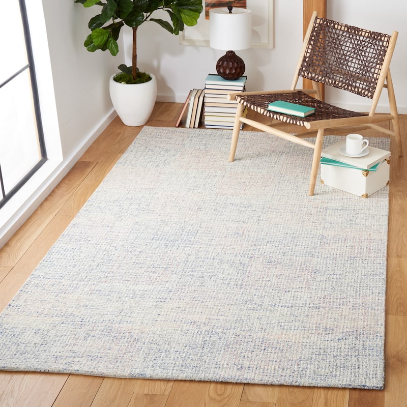 SAFAVIEH Handmade Metro Nunu Wool Rug - 4' x 6' - Blue/Ivory