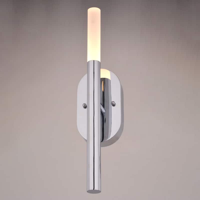 Fulton 1 Light Integrated LED Contemporary Wall Sconce White Acrylic