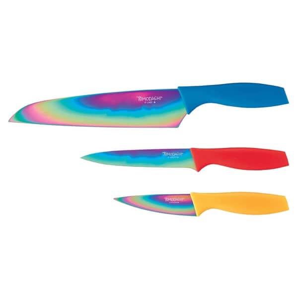 Hampton Tomodachi 3 Piece Knife Set with 3 Blade Guards Rainbow