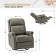 preview thumbnail 15 of 34, Alina Modern 20''w Genuine Leather Swivel Rocker Nursery Manual Recliner Chair with Rolled Arms by HULALA HOME