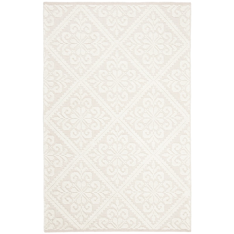 Lauren Ralph Lauren Wyatt Handmade Damask Wool Rug - 4' x 6' - Ivory