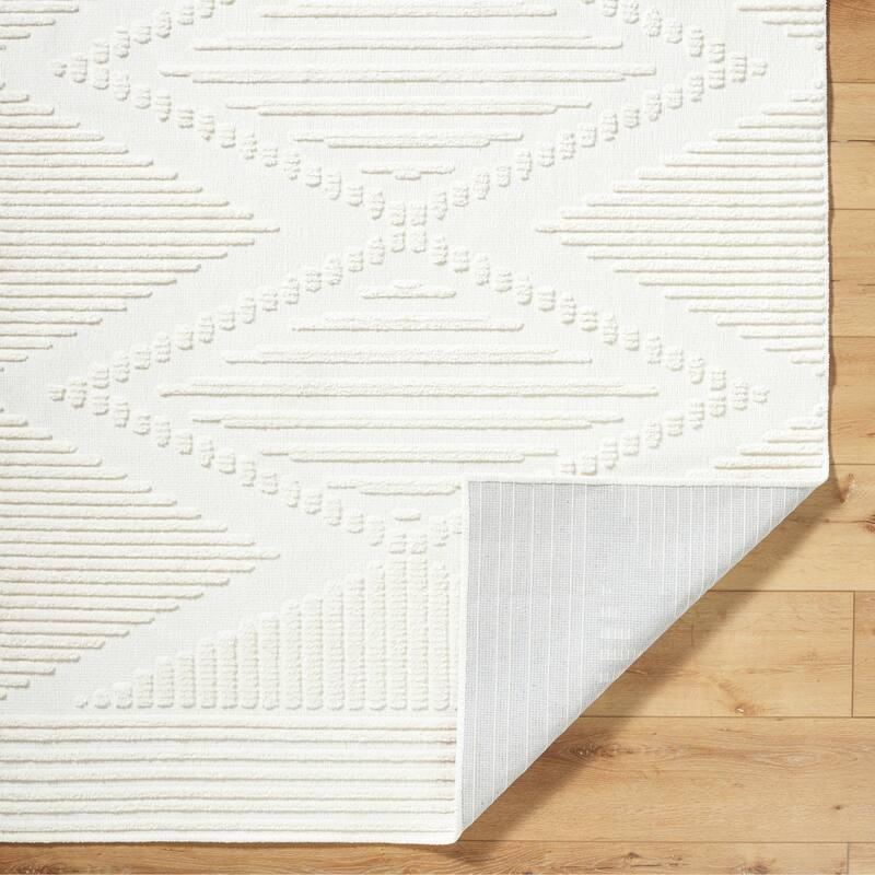 Livabliss Bohemian & Eclectic Lyna Diamond Washable Area Rug