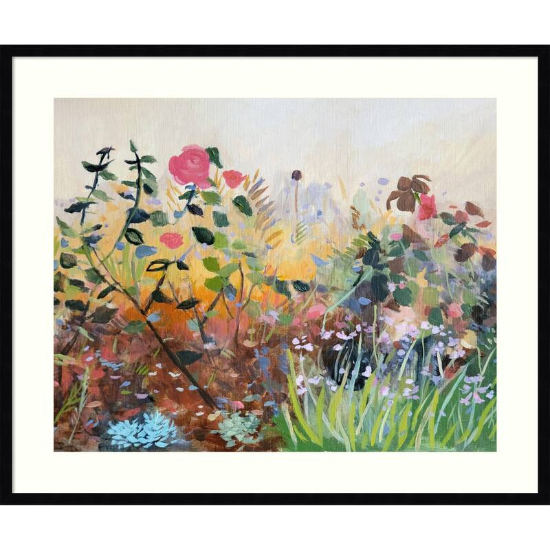 Winter Glow by Claire Whitehead Wood Framed Wall Art Print - Svelte Noir Black