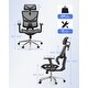 preview thumbnail 15 of 21, CabeVibe Ergonomic Home Office Desk Chair with 4 Angles Recline & 2D Headrest