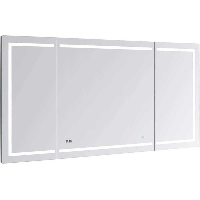 AQUADOM Signature Royale, 60"x30"x5", Bathroom Led Lighted Medicine Cabinet, Defogger, Integrated 3X Magnifying Mirror