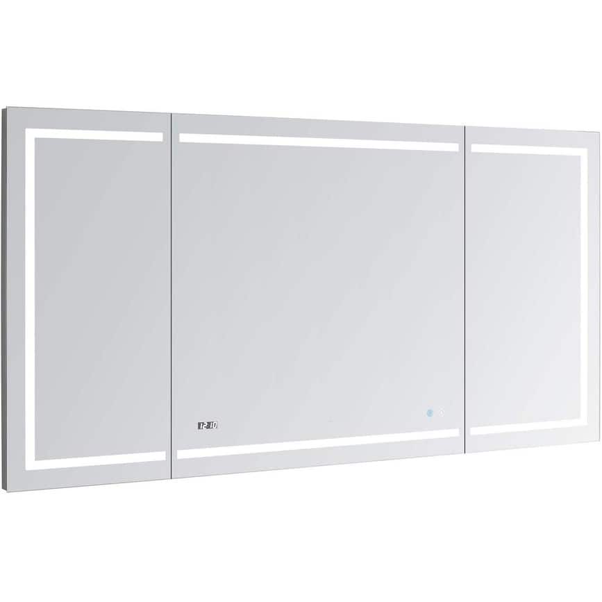 AQUADOM Signature Royale, 60"x30"x5", Bathroom Led Lighted Medicine Cabinet, Defogger, Integrated 3X Magnifying Mirror