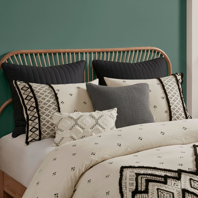 INK+IVY Marta Flax and Cotton Blended Duvet Cover Set