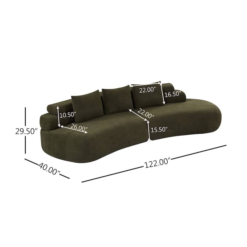 Christopher Knight Home - Compressed Modern Upholstered Modular Sectional Sofa