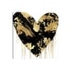 preview thumbnail 1 of 5, iCanvas "Big Hearted Black and Gold" by Lindsay Rodgers Canvas Print