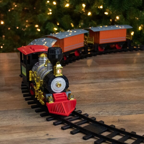 battery operated christmas train set