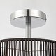 preview thumbnail 8 of 7, KAWOTI 3-Light Semi-Flush Mount Ceiling Lights with Black Rattan Shade - 12in Diameter