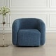 preview thumbnail 3 of 8, Uttermost Junie Blue Swivel Barrel Chair