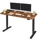 preview thumbnail 1 of 1, Homall Electric Height Adjustable Standing Office Desk 55" × 24" - Brown