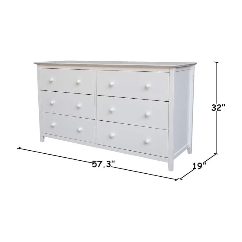 International Concepts Solid Wood Bedroom Dresser