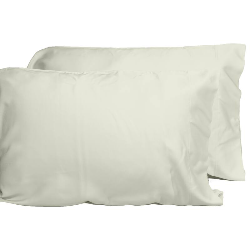 2-Piece Pillowcase Set, 100% Bamboo Breathable 320 Thread Count Pillow Case - Cream - King