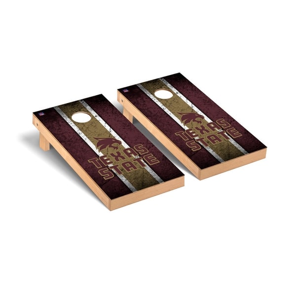 slide 2 of 5, Texas State Bobcats Vintage Cornhole Board Set