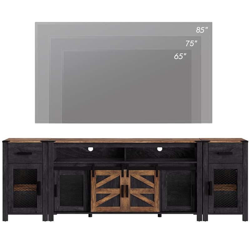 WAMPAT Drawer TV Stand set for ups to 85 inch TV,Entertainment Center - 1 Pack