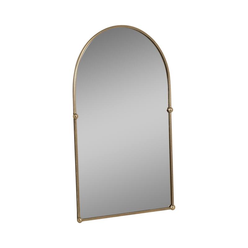 Sagebrook Home Gold Arch Mirror With Knobs, Iron and MDF, 24x38 Inches - 24" x 1" x 38.25"