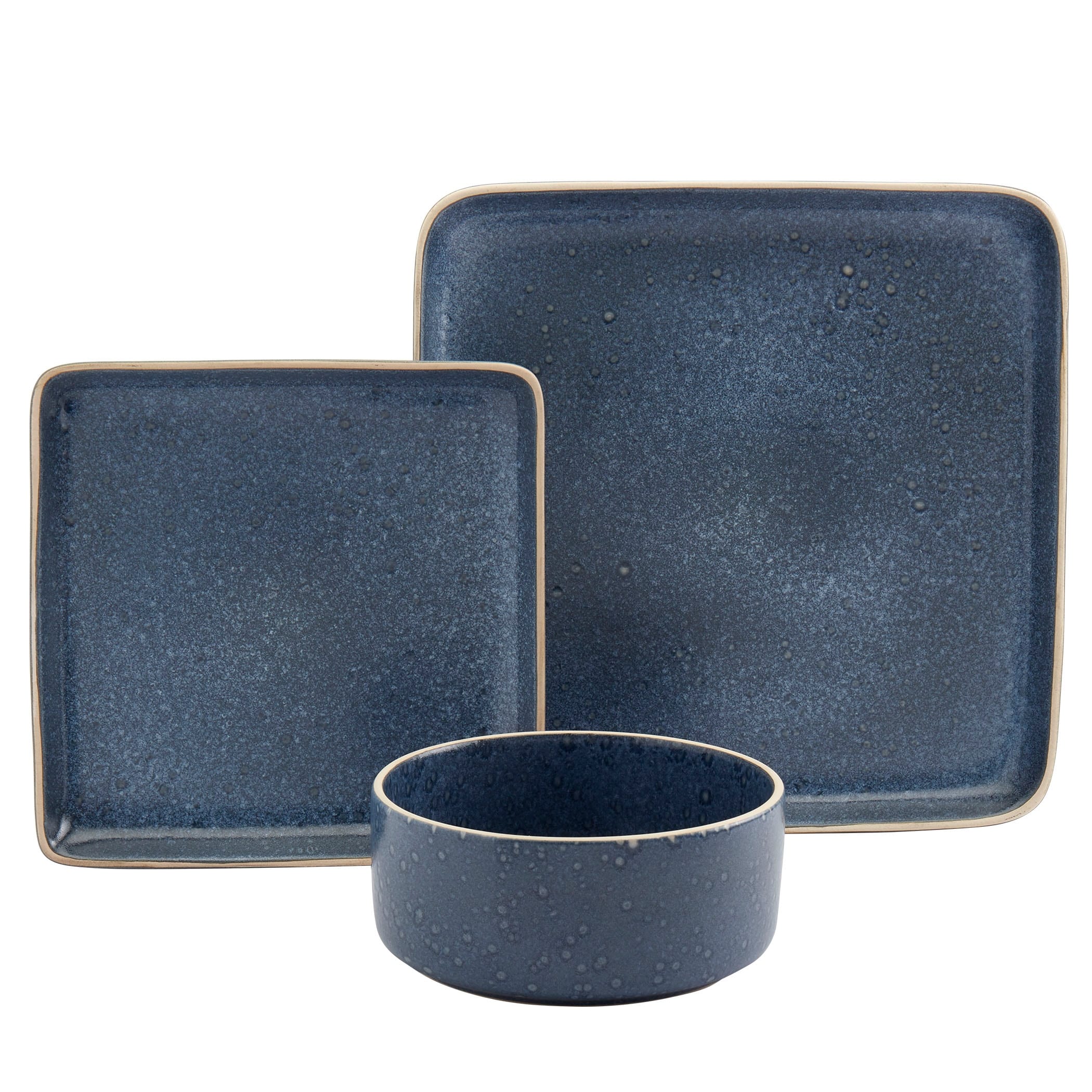 Tabletops Gallery Madison 12PC Square Dinnerware Set - Service for 4