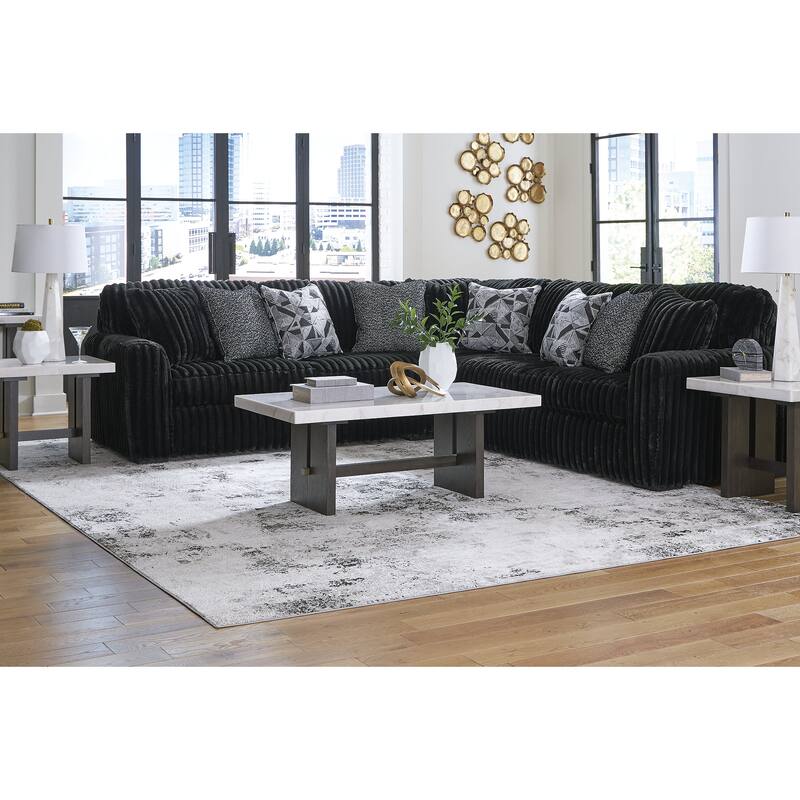 Signature Design by Ashley Midnight-madness 3-Piece Sectional - 121" W x 121" D x 40" H
