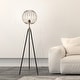 preview thumbnail 1 of 6, Parry Industrial Metal Tripod Floor Lamp in Antique Brass Finish Brass