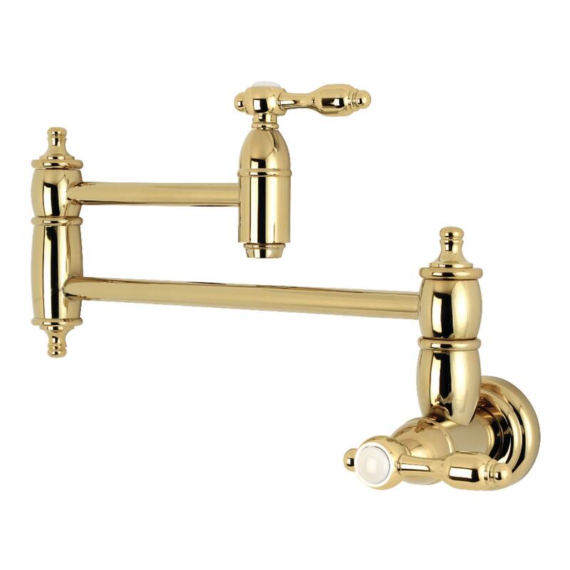 Tudor Wall Mounted Pot Filler Faucet - Polished Brass