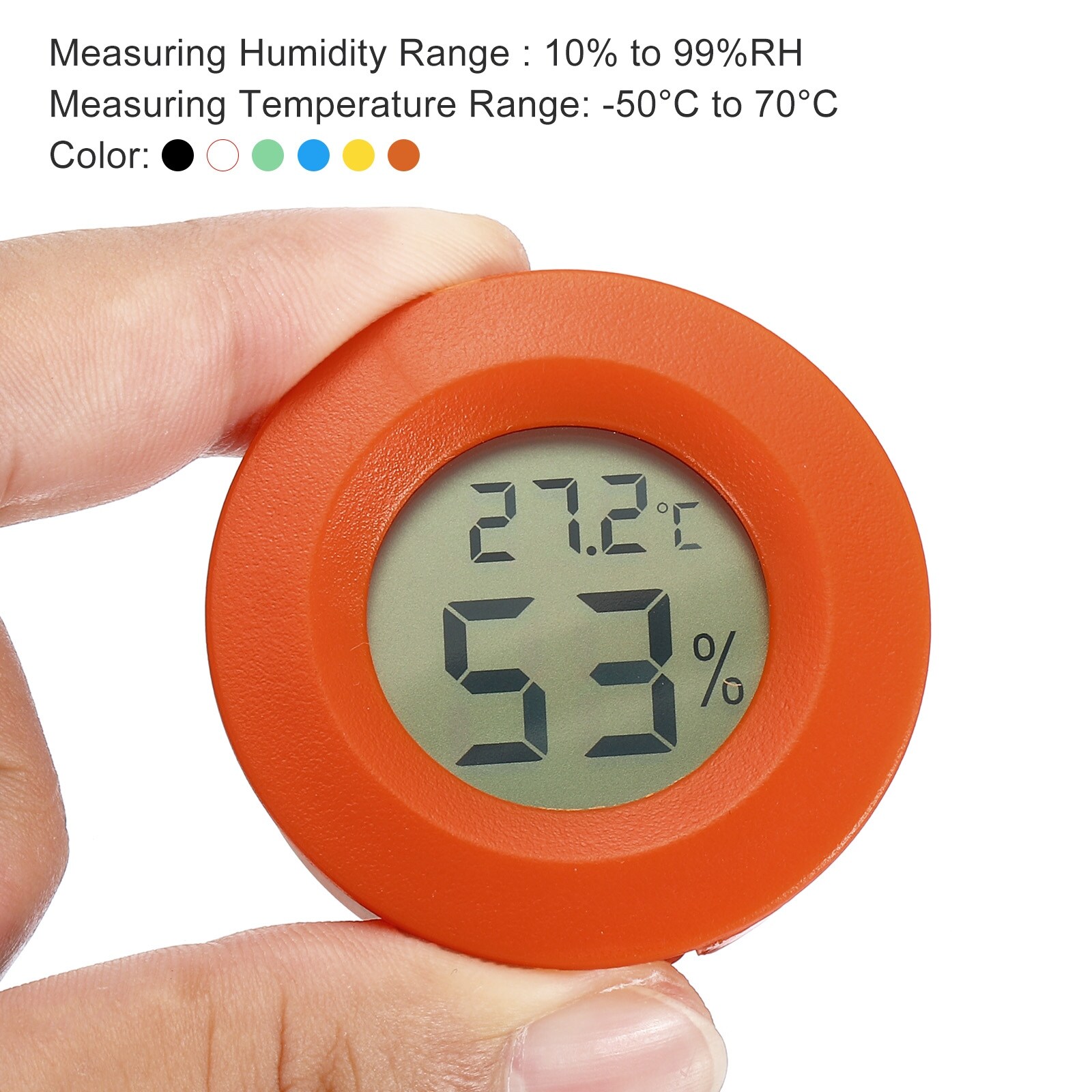 3x Mini Digital LCD Temperature Humidity Meter Thermometer (Black  Fahrenheit)