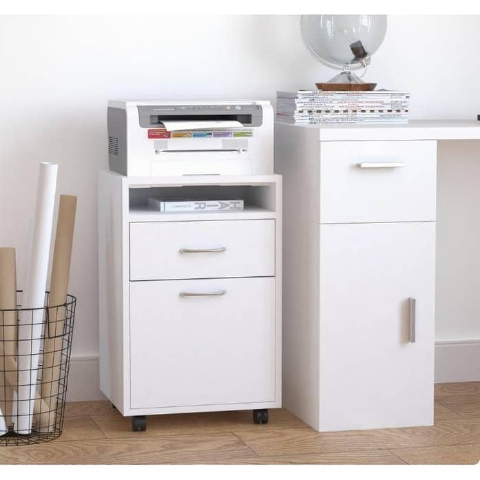 Mobile Storage Cabinet Organizer, 15.7"W x 13.8"D x 23.6"H