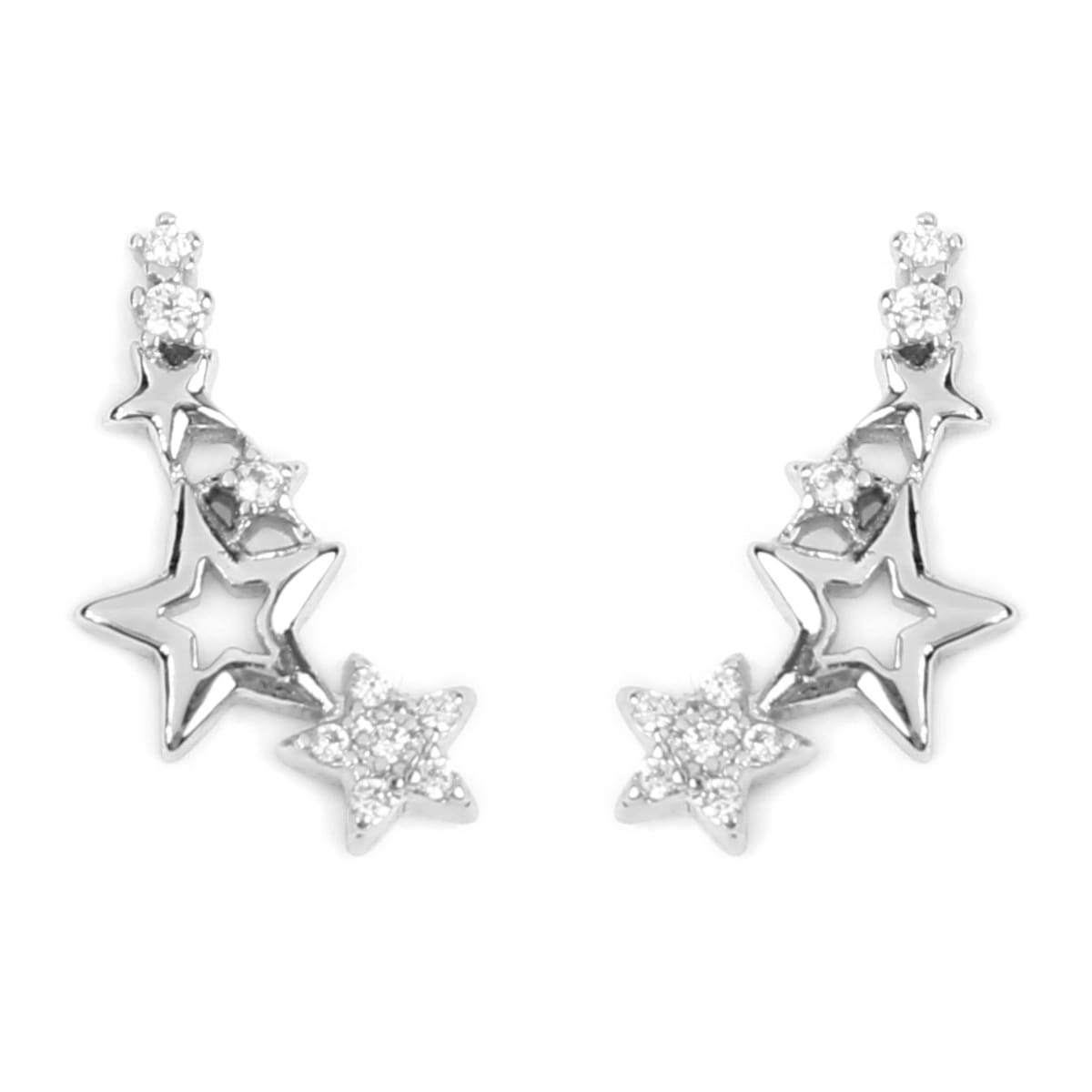 1pc 925 Sterling Silver Star Charm-CZ Stone Star Link Connector Charm 6mm