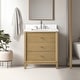 preview thumbnail 64 of 79, Vanity Art 30" Freestanding Bathroom Vanity with Engineered Marble Top and Sink 30"/Brushed Nickel - Natural Oak