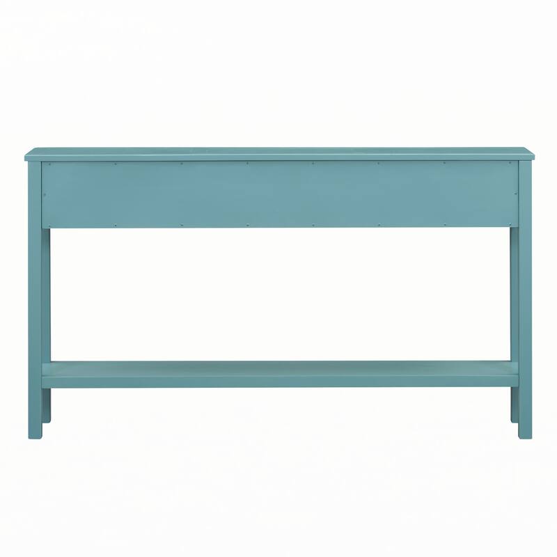 Rustic Entryway Console Table(Turquoise Green)