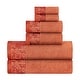 preview thumbnail 58 of 69, Superior Wisteria Cotton Floral Jacquard 6 Piece Bathroom Towel Set
