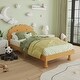 preview thumbnail 4 of 7, Kids Cookie-Shaped Bed Frame, Twin Size Wood Platform Bed