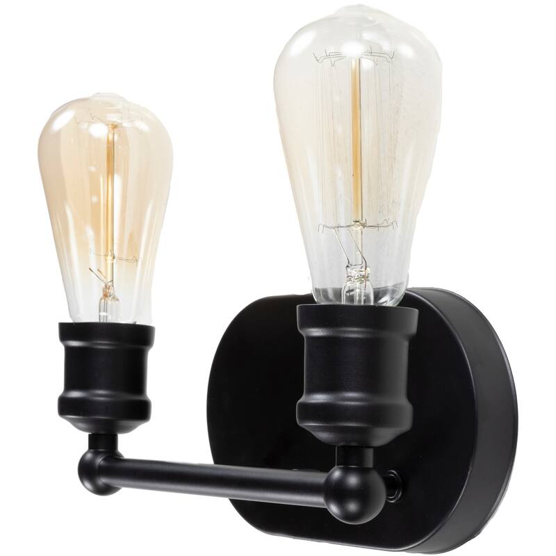 Carbon Loft Fick Traditional Double Light Wall Sconce - 8.5"H x 10.25"W x 4.25"D