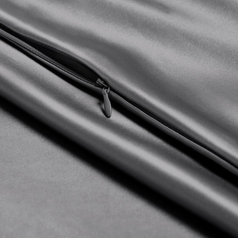 Bare Home Mulberry Silk Pillowcases with Zipper Closure - Set of 2